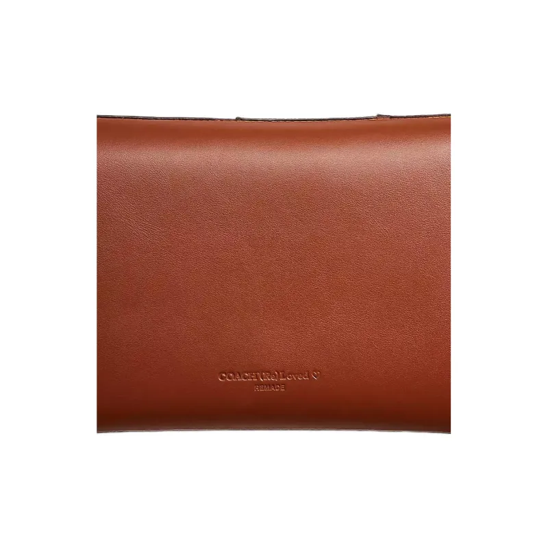 COACH Pouch Leather Wallets Clutches Small Size Women's Orange & Multicolor-3