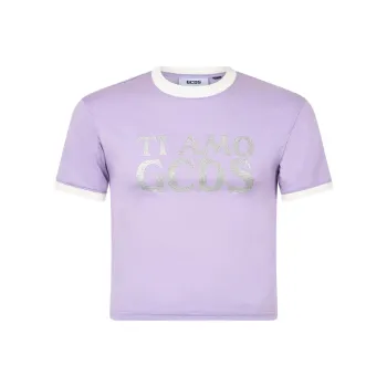 GCDS 'Ti Amo CGDS' Glittered T shirt