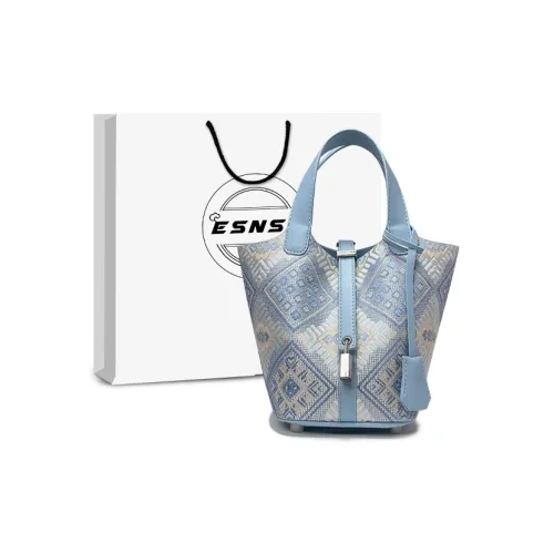 ESNSY Zhuangjin Bucket Bag Handbag Women's Blue