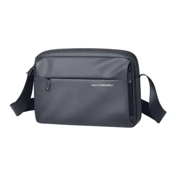 GOLF Fabric Crossbody Bag, Shoulder Bag Regular Men's Dusty Black/Elegant Gray