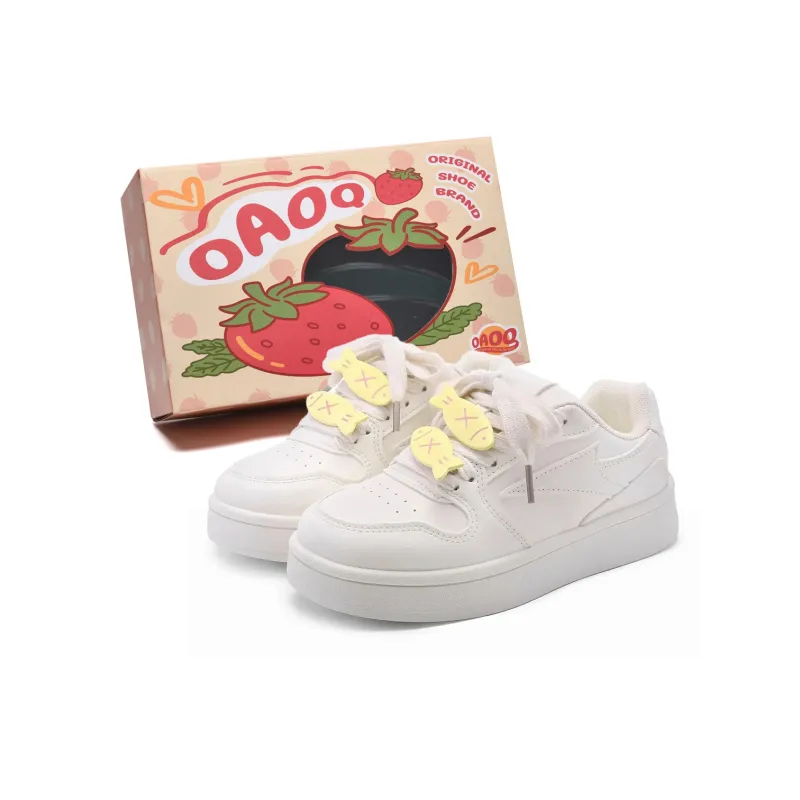 OAOQ Cushioning, Abrasion Resistant, Lightweight, And Breathable Low Top Platform Skateboard Shoes Unisex-0