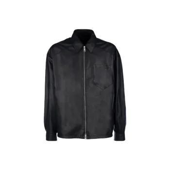 PRADA Zip Up Leather Jacket