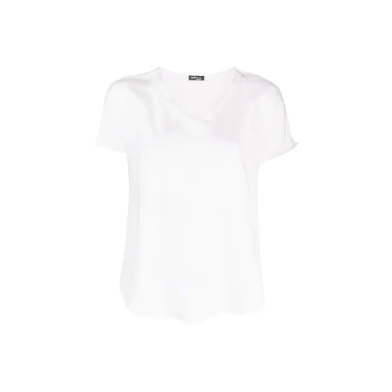 KITON V neck Silk T shirt-0