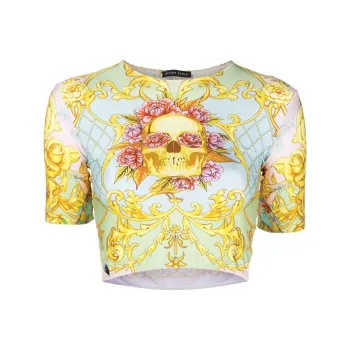 PHILIPP PLEIN Baroque print Crop top