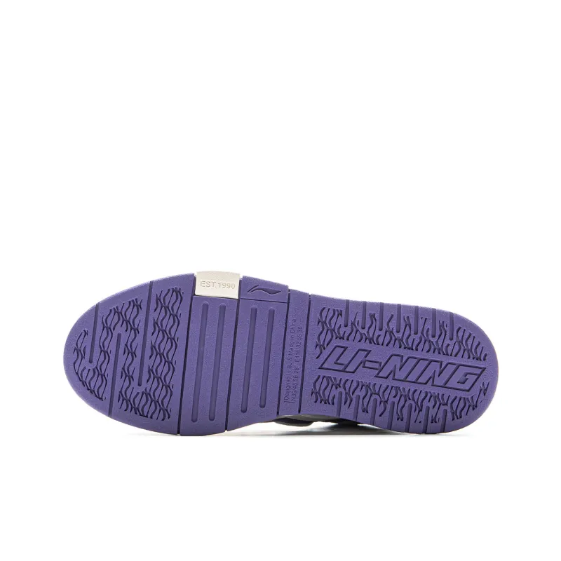 LiNing Wei Wu PRO Coverage Slip Resistant Low Top Skateboard Shoes Women's Gray Purple-6