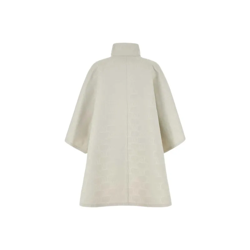 MaxMara Monogrammed Button Up Coat-1