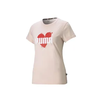 PUMA Heart Tee T-Shirt Women's Pink