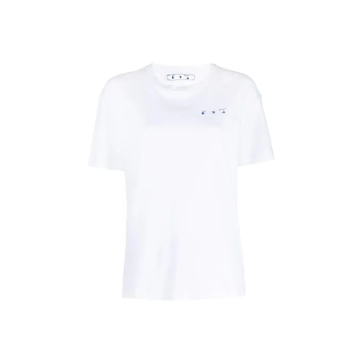 OFF WHITE Flowers Arrows Reg T shirt White/Blue-0