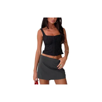 PRINCESS POLLY MELVIN CORSET TOP Tank Tops Women's Black