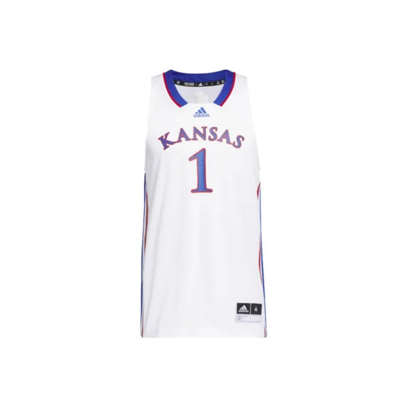 Adidas Jayhawks Basketball Jerseys Men White-0