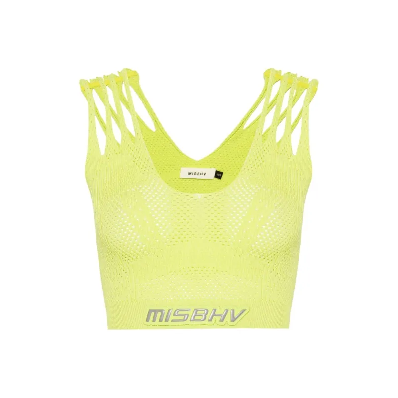 Misbhv Perforated Cropped Knitted Top-0