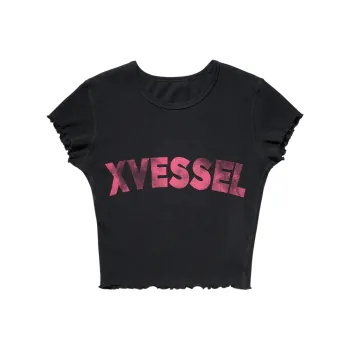 VESSEL Drop Shoulder Sleeve T Shirt Women's Black