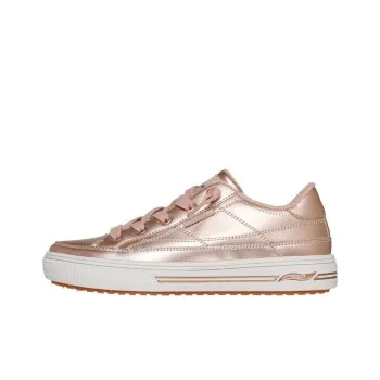 Skechers Arch Fit Low Top Casual Shoes Women's Rose Gold