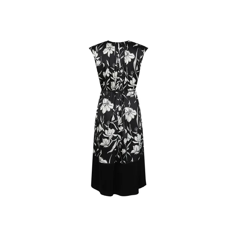 JZ. ANNAKRO Short Sleeved Dress Women's Floral Black-1