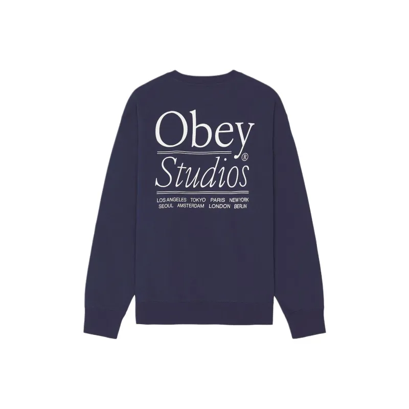 Obey Sweatshirt Men's Marine Blue-1