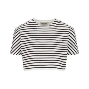 MIU MIU Crop Tops Women's Black