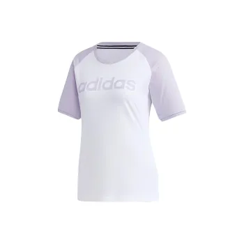 Adidas Neo Raglan Sleeve T Shirt Women's Light Purple White
