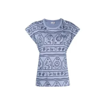 GANNI T Shirts Women's Blue