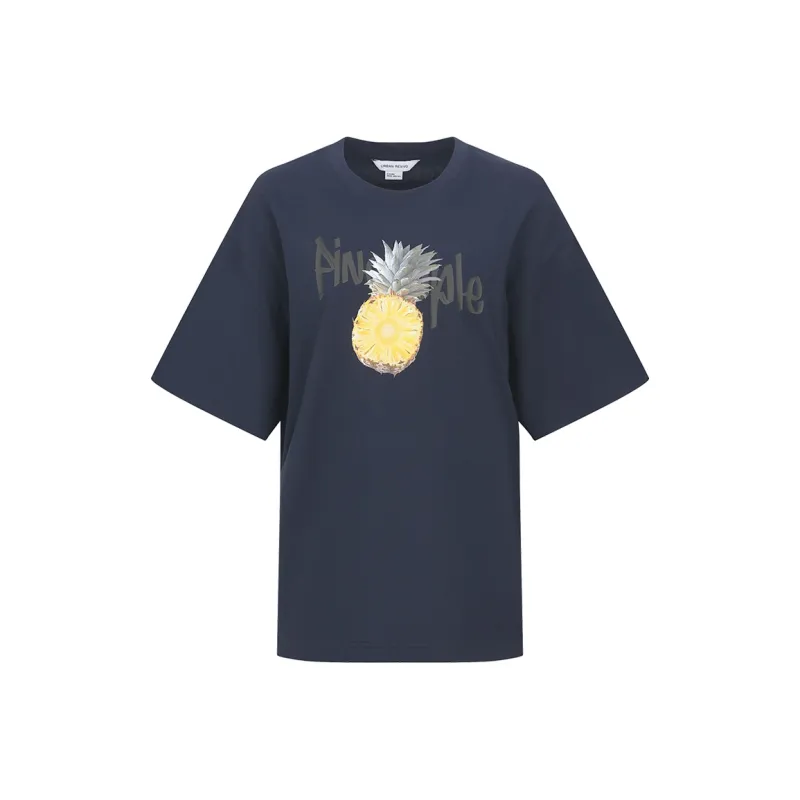 URBAN REVIVO T Shirt Women's Ink Blue-0