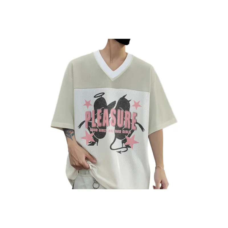 BEAR UNION Drop Shoulder Sleeve T Shirt Unisex Apricot-0