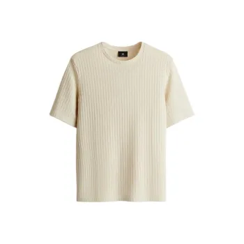 H&M T Shirts Men Light Beige