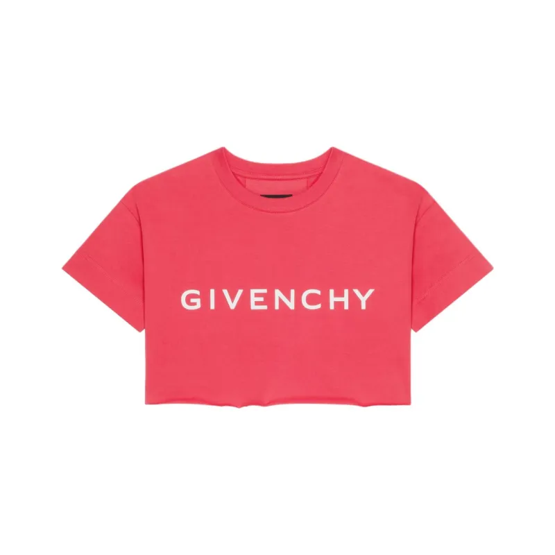 Givenchy Cropped Tee 'Raspberry'-0