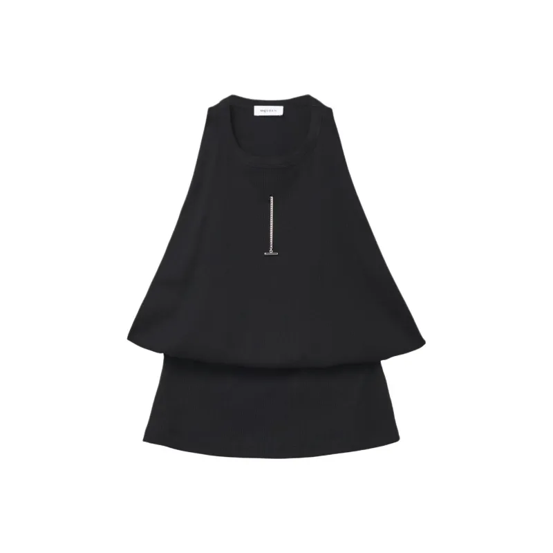 Alexander McQueen Cut And Sew Crew Neck Top-0