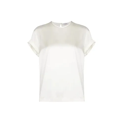 Brunello Cucinelli Satin Crewneck T Shirt