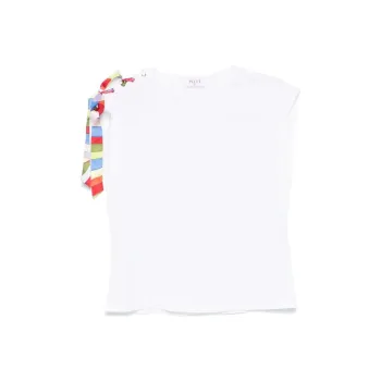 EMILIO PUCCI Tie Detailed Crewneck T Shirt