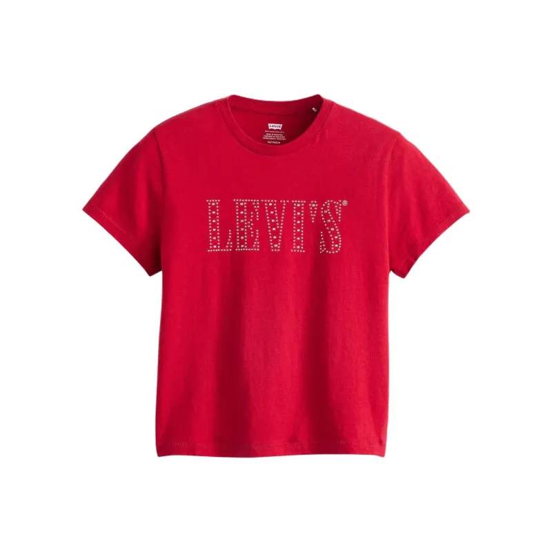 Levis T-Shirts Women's Red-0
