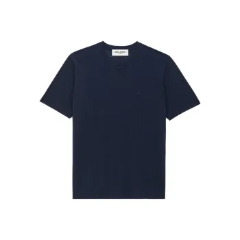 SAINT LAURENT Logo Embroidered Crewneck T-Shirt