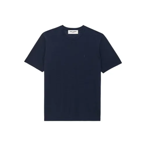 SAINT LAURENT Logo Embroidered Crewneck T-Shirt