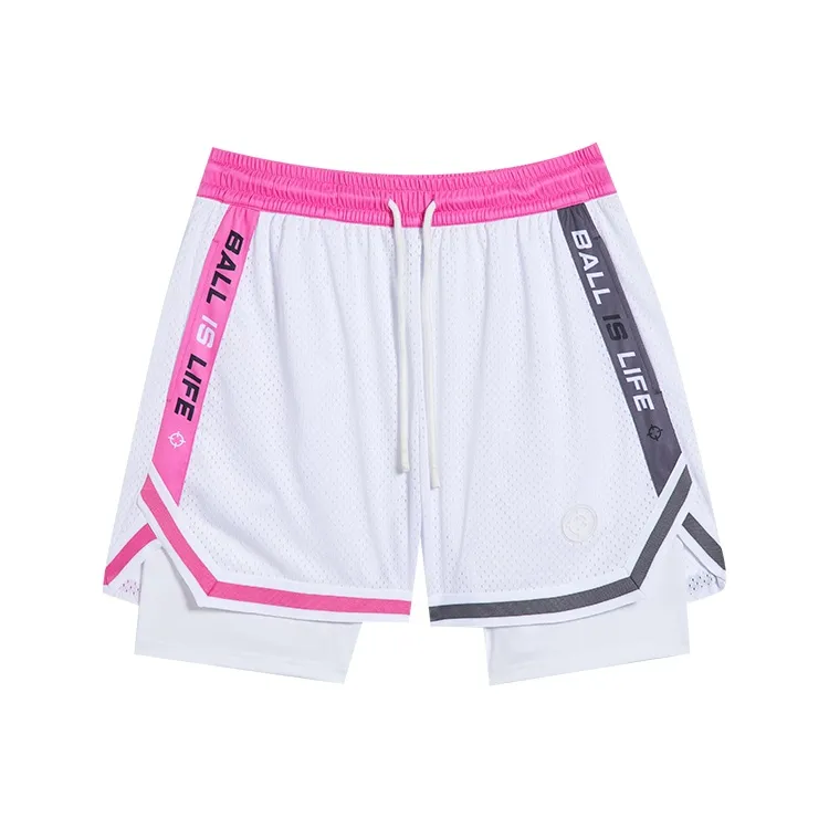 RIGORER Sports Knitted Fabric Mock Two Piece Compression Shorts Unisex-0