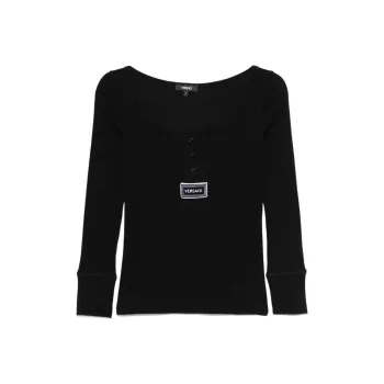 VERSACE Logo patch T shirt