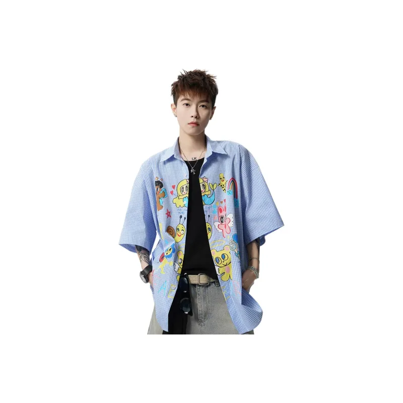SIL VITIN Shirt Unisex Light Blue Plaid-0