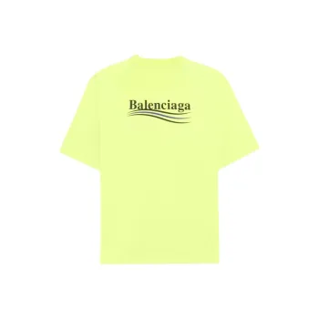 Balenciaga Political Campaign Large Fit T Shirt Fluo Yellow