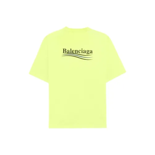 Balenciaga Political Campaign Large Fit T Shirt Fluo Yellow