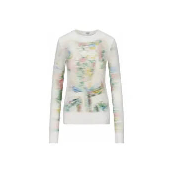 LOEWE Blurred Printed Long Sleeved Top