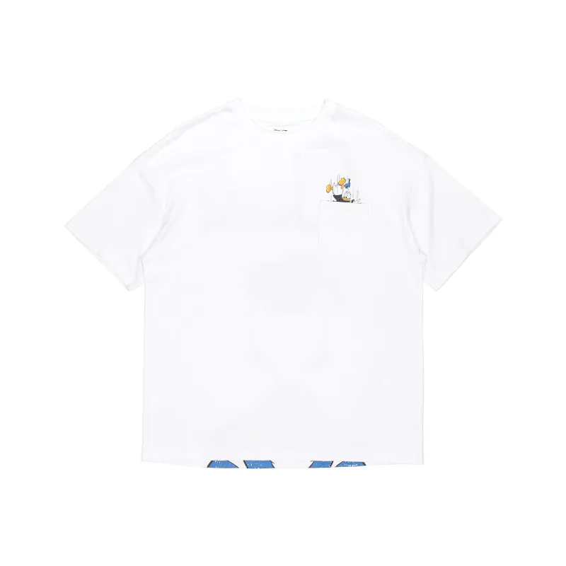 LiNing x Disney Drop Shoulder Sleeve T Shirt Women's White-0