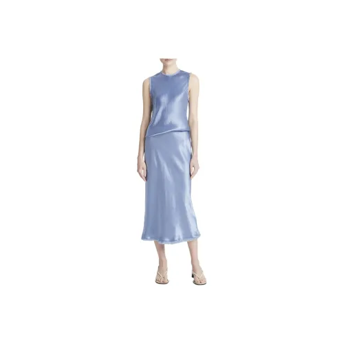 VINCE Tank Tops Women's Sky Blue Gemstone