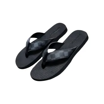 NAIHUO Summer Men's PVC Flip Flops, Slip Resistant And Abrasion Resistant Ankle Slippers, Casual Beach Sandals