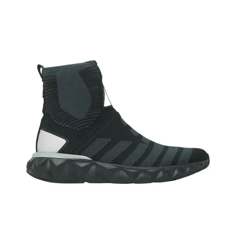 EMPORIO ARMANI EA7 High Top Casual Shoes Men's Black-1