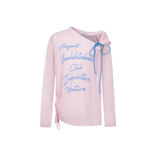 Flowers In Water Drop Shoulder Sleeve T Shirt Women's