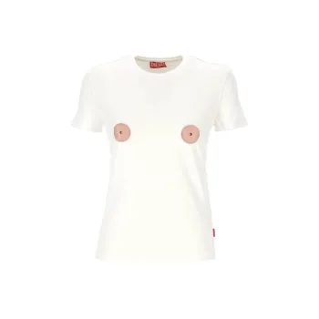 DIESEL Patch Detailed Crewneck T Shirt