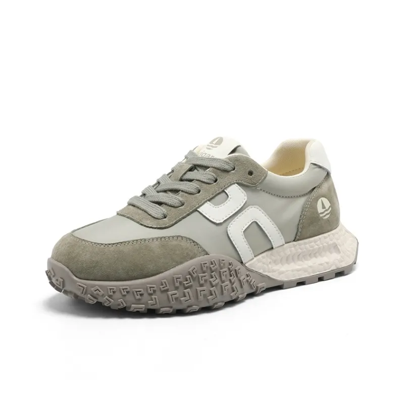 NAVIGARE Small Sailboat Abrasion Resistant Height Increasing Low Top Casual Shoes Women's Light Green-1