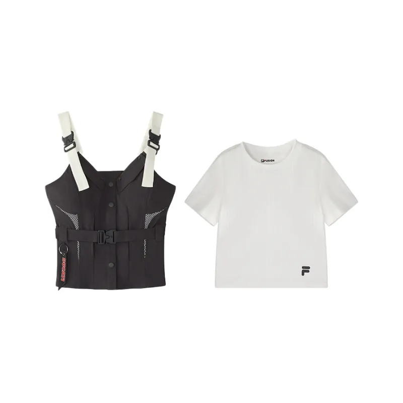 FILA FUSION x DUCATI FILA FUSION X T Shirt Women's Two Piece Set White-0