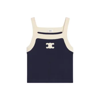 CELINE SS24 Tank Top Women's Deep Sea Blue