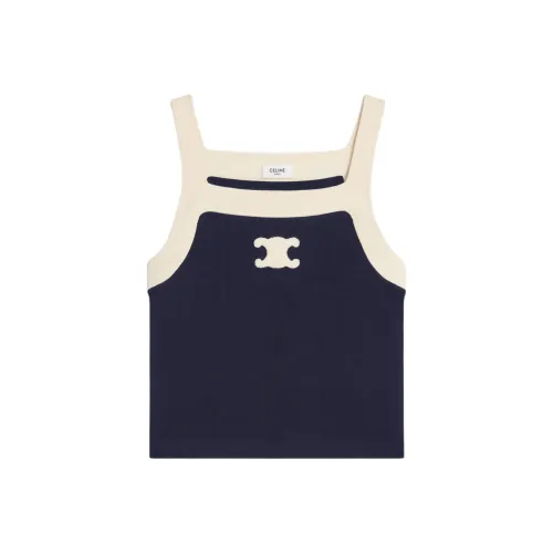 CELINE SS24 Tank Top Women's Deep Sea Blue