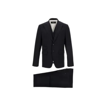 DSQUARED 2 Single Breasted Pinstriped Three Piece Suit