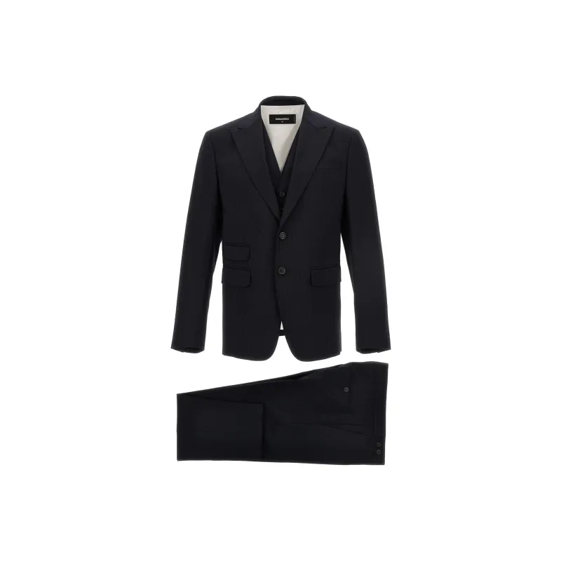 Dsquared2 Single Breasted Pinstriped Three Piece Suit-0